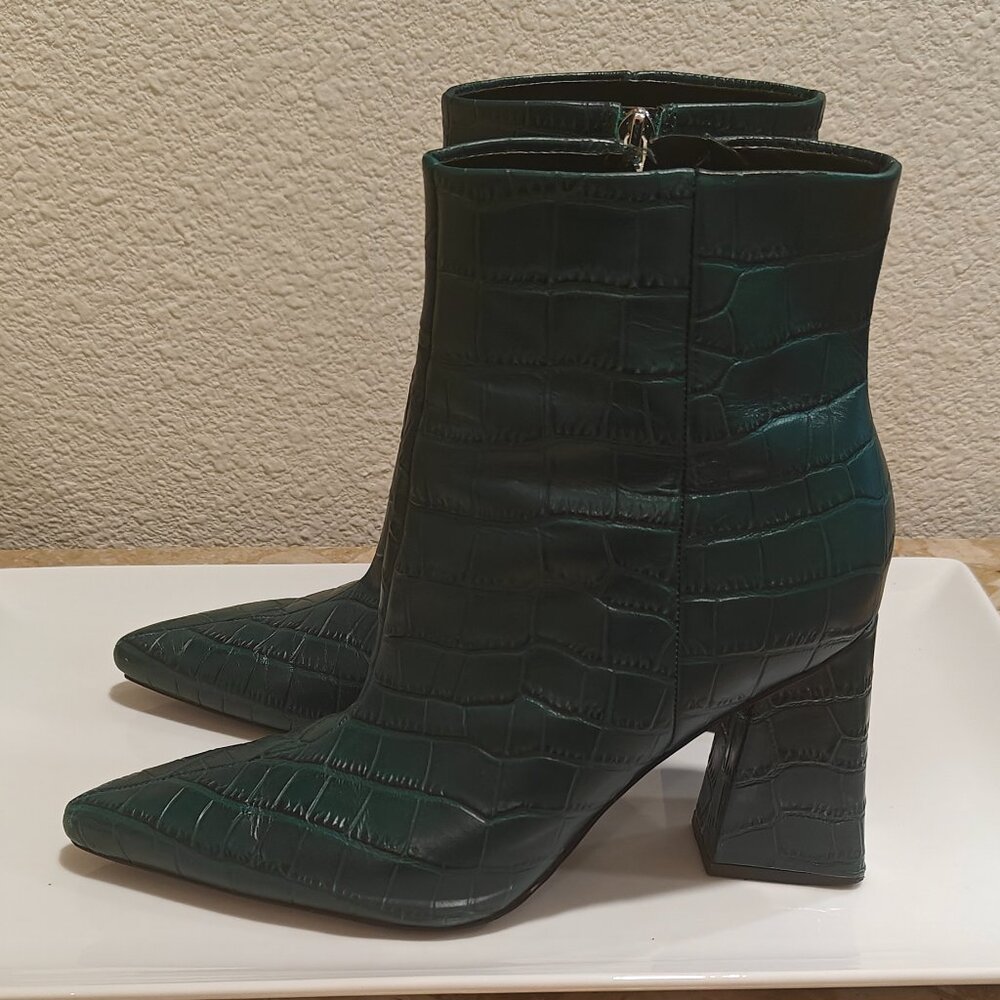 Mark Fisher Ankle Boot Size 8 Emerald Green Faux Crocodile